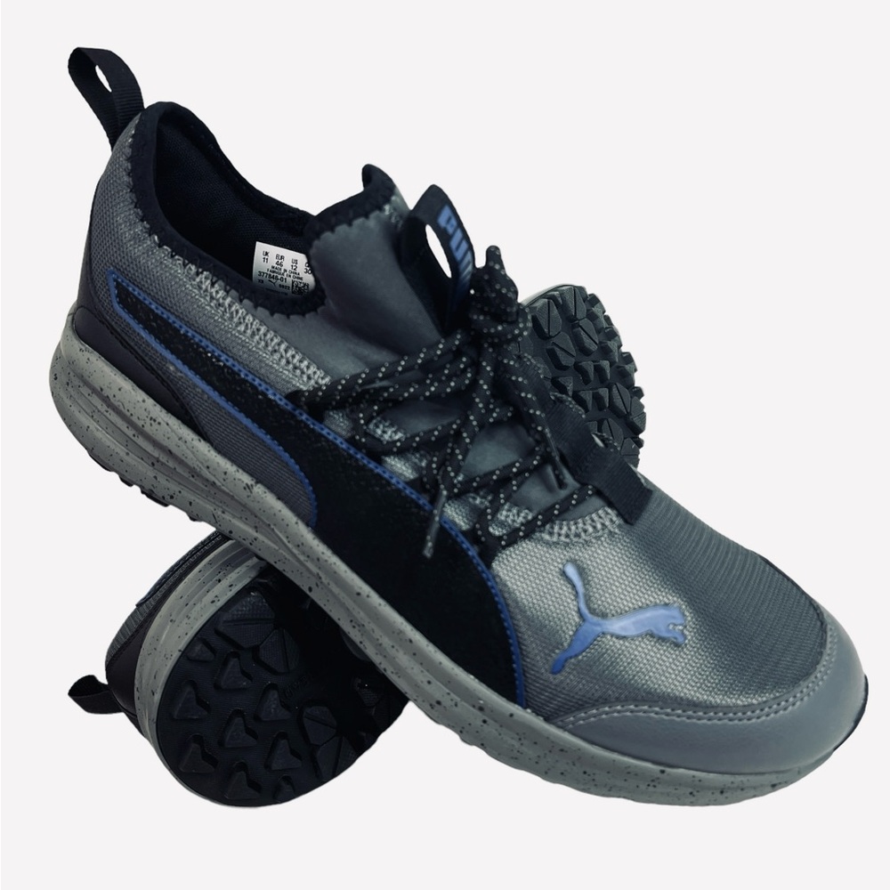 Puma Transport Trail Speck 377846 01 Gray Mesh Athletic Shoes Mens Size 12 - Picture 9 of 10